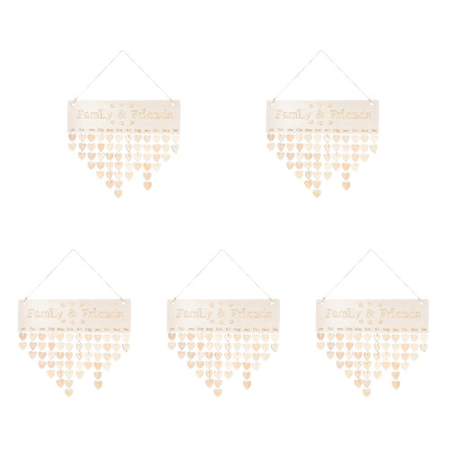5 Sets Holz Kalender Für Und Freunde Geburtstage 1