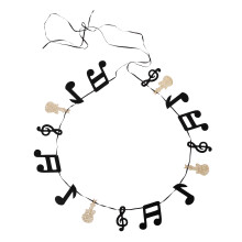5 Sets Musiknoten Banner Mit Gitarre Für Musikthema