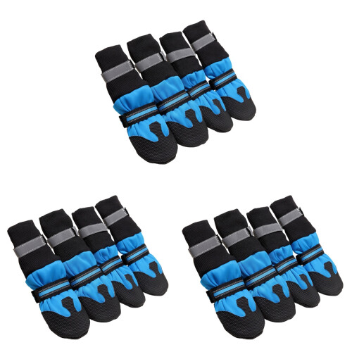 3 Sets Hundeschuhe Mit Rutschfester Sohle, , Größe M 1