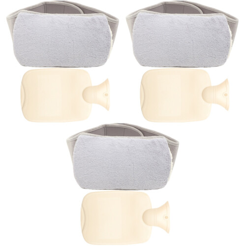 3 Sets Heizflasche Mit Plüschgurt Warmwasserflasche 2