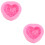 2 Herzförmige Kuchenform Silikon Schokoladenform Rosa 6