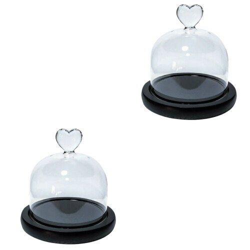 2 Stk. Blumen Abdeckung Cupcake Anzeige Kunstglas 2