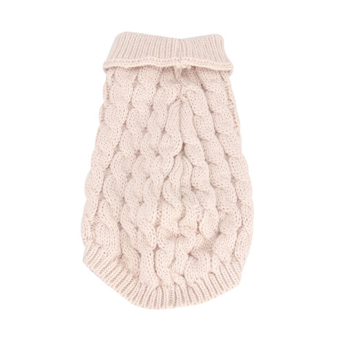 2Stk Dünner Pullover Gestrickt Für Welpen Beige Größe XL