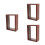 3Stk. Holz Schattenkasten- Transparent Mit Box 7