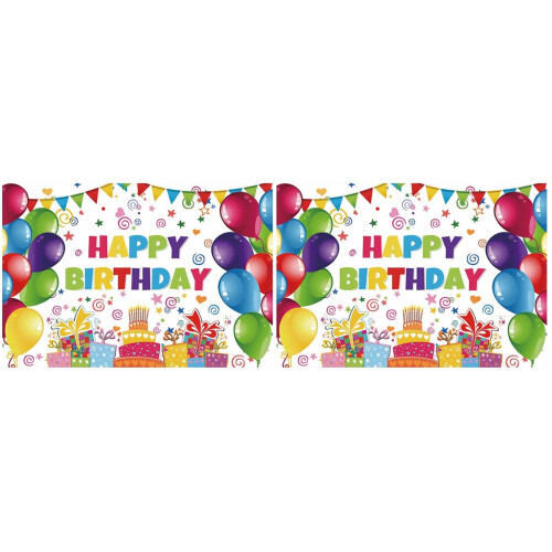 2Pcs Durable Birthday Photo Backdrop Party Wall Tapestry 1