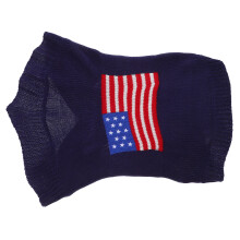 3Stk Amerikanische Flagge Strickjacke Für Welpen (M)
