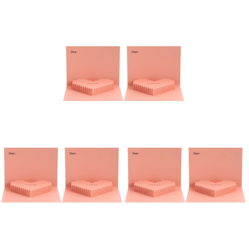 6 3D Karten Valentinstag Grußkarten Geschenkkarten 1