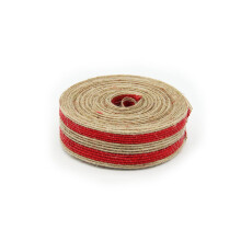 3Stk. 10M 2,5 Cm Jute Bastelband Rot Für Bastelarbeiten Geschenke