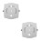 2 Sets Aluminiumlegierung Überwachungshalterung Weiß 2