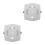 2 Sets Aluminiumlegierung Überwachungshalterung Weiß 8