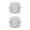2 Sets Aluminiumlegierung Überwachungshalterung Weiß 5