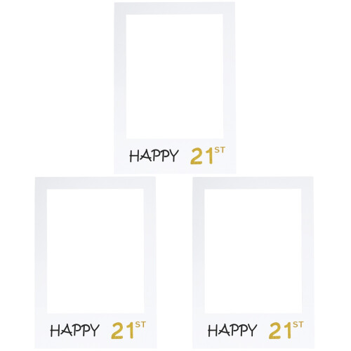 3Stk Happy 21 Selber Machen Papier Bilderrahmen 1