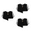 3Stk Schwarzer Dekorativer Mini Cape Fake Collar Polyester 9