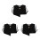 3Stk Schwarzer Dekorativer Mini Cape Fake Collar Polyester 6