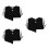 3Stk Schwarzer Dekorativer Mini Cape Fake Collar Polyester 10