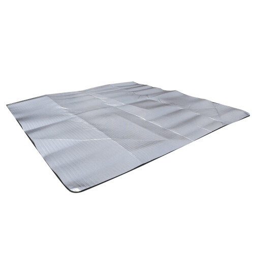 2Pcs Durable Silver Picnic Blanket Foldable Moistureproof Outdoor Mat