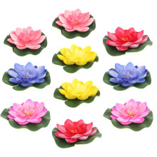 10St Decoratieve Eva Lotusbladeren Vijver En Aquarium Multi