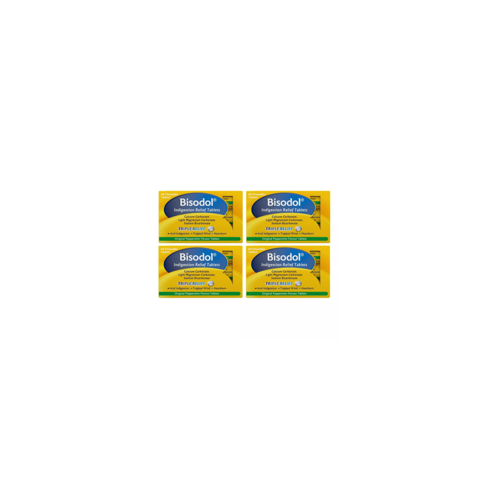 Bisodol Original Peppermint 60 Tablets - Pack 3