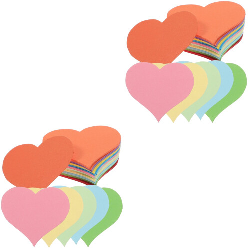 200 Unidades Blocs De Notas Corazón Mezclados 2
