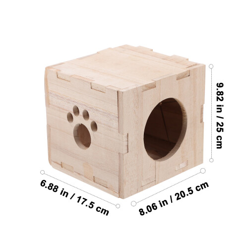 Casa Madera Para Hámster Conejillo Indias Y Pequeños 1
