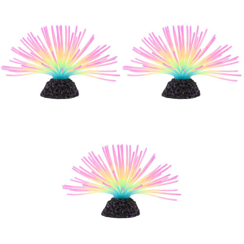 3Pcs Planta Artificial Acuario, Fluorescente, 2