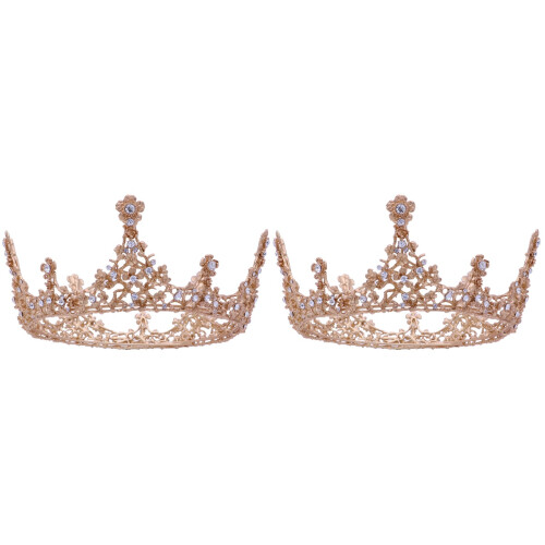 2 Unidades Tiara Vintage Mujer Cristal 2