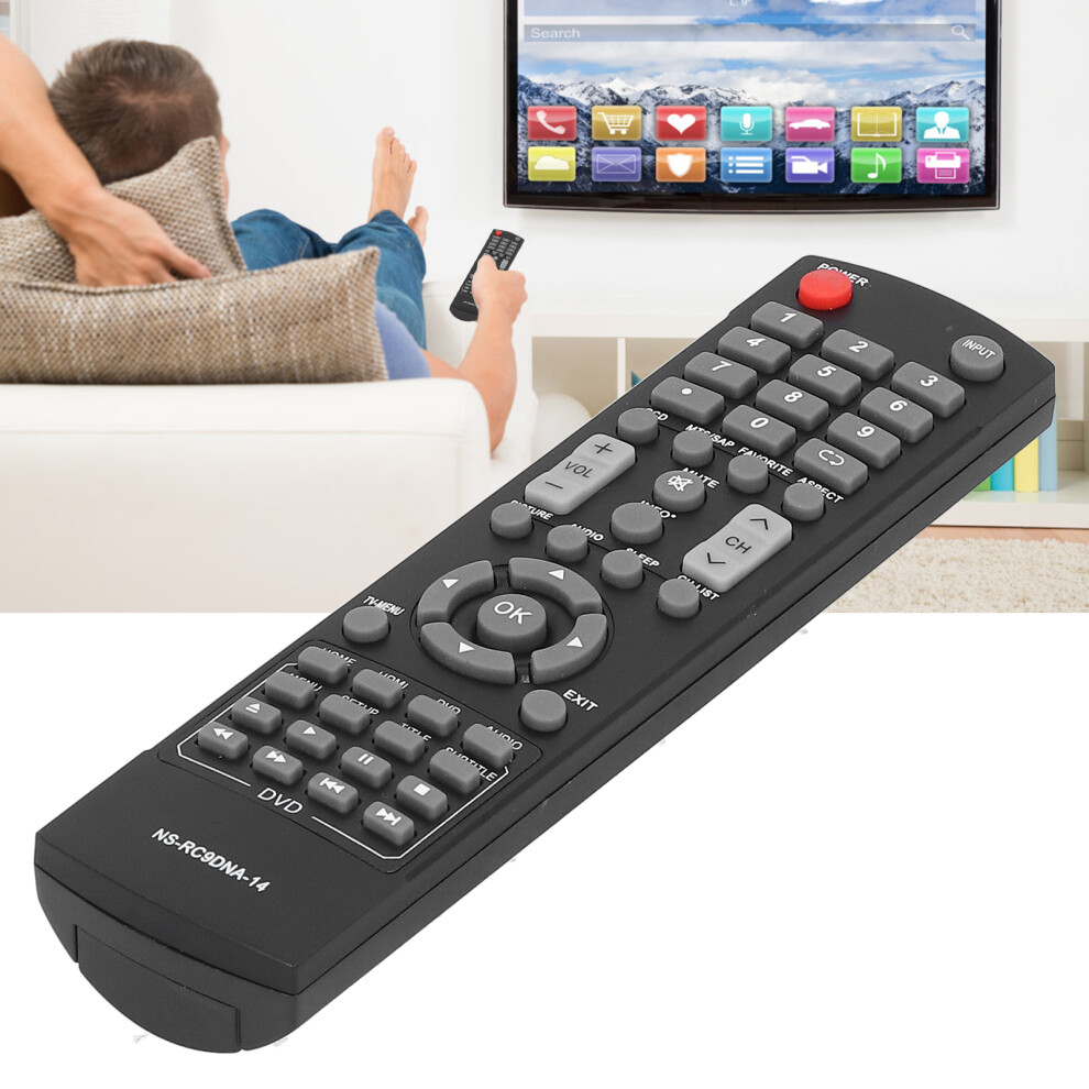 Universal Tv Remote For Lcd Ns-Rc9dna-14, 10M Range Black 3541359978475