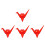 4Pièces Figurines Grues En Rouge Pour Décoration 5
