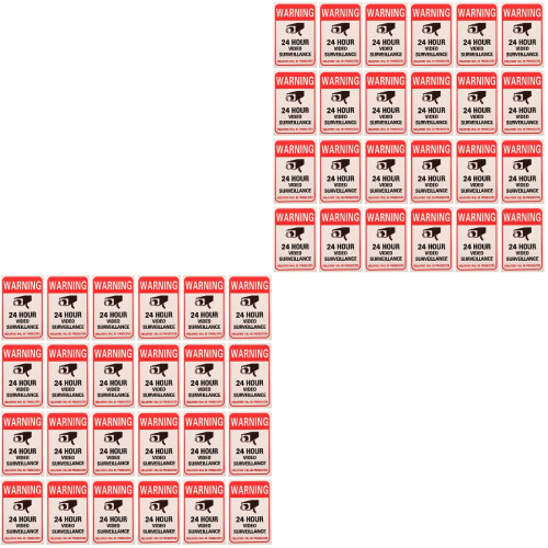 100 De Stickers Panneaux Avertissement Pour Caméra 2