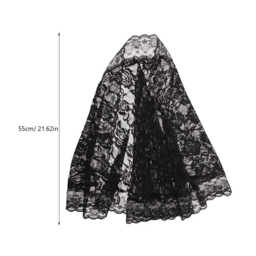 Voile De En Brodée Tulle Châle Coiffe 2