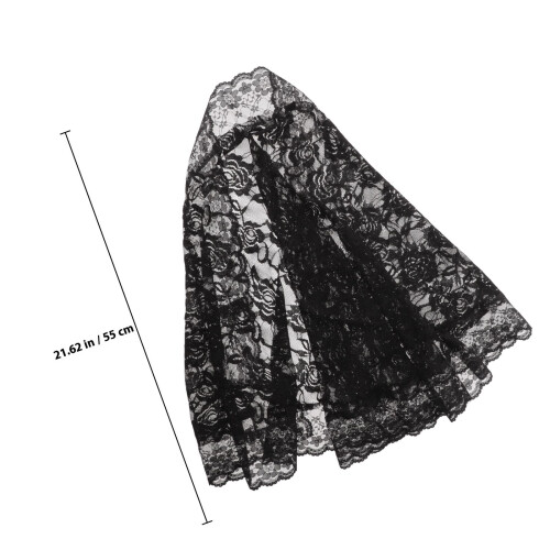 Voile De En Brodée Tulle Châle Coiffe 1