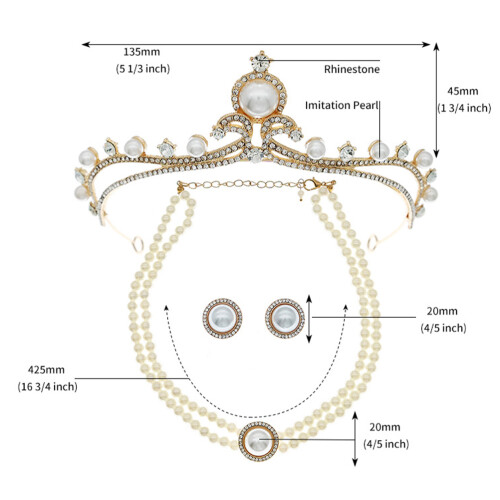 Ensemble Diadème Et Boucles D'oreilles Pour De Promo 1