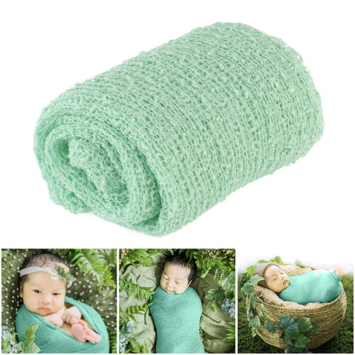 - Bébé Accessoire Photo Bande Élastique Ondulée Vert Menthe