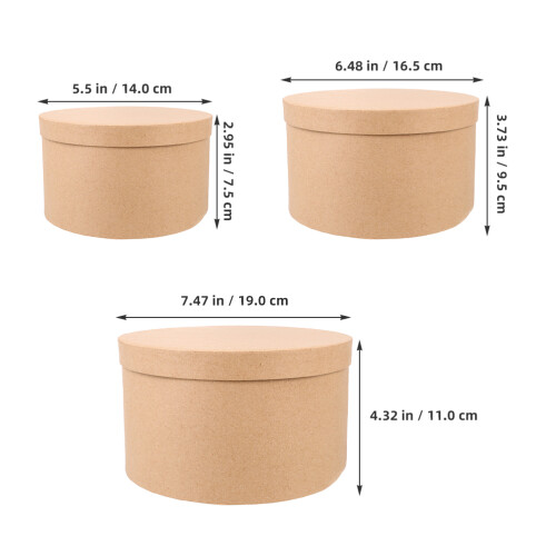 3 Pièces Boîte En Avec Couvercle Pour Rangement 2