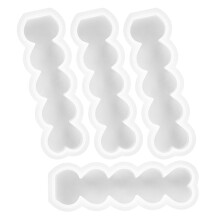4Pcs Durable Silicone Heart Candle Molds for Valentines and Parties