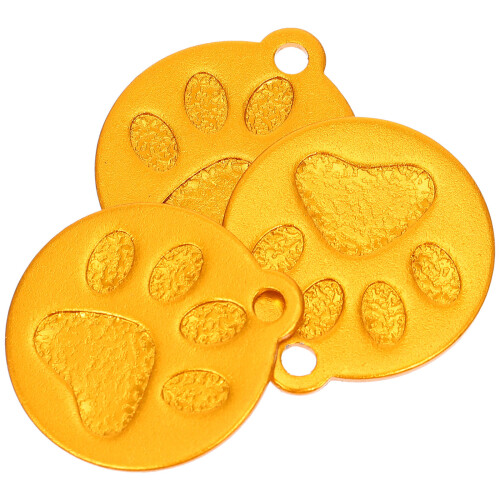 3 Pièces Plaques Animaux En Aluminium Patte De