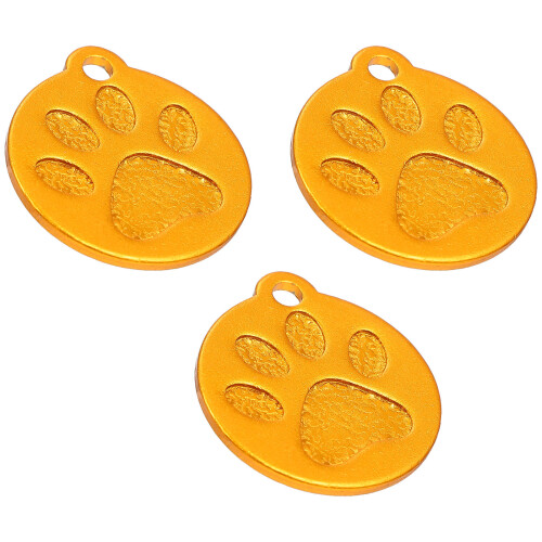 3 Pièces Plaques Animaux En Aluminium Patte De 1