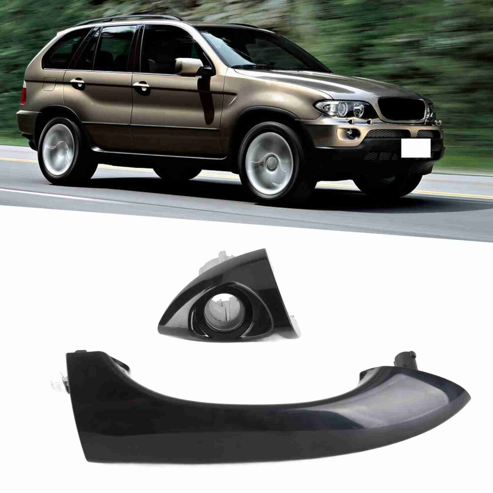 Right Side Outside Door Handle For X5 E53 1999-2006 Glossy Black 5031359979209