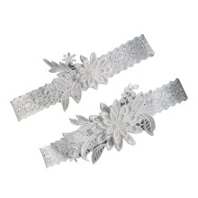1 Paire De Jarretière En Perles Et Fleurs