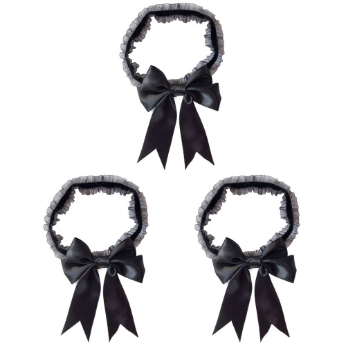 3 Pièces Jarretière En Élastique Pour Cuisse Noir 1