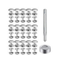 Boutons-pression robustes en acier inoxydable de 15 mm, 60