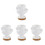 4Pcs Ceramic Egg Cup Chick Shape Holder Stand 4