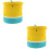 2Pcs Lidded Cotton Rope Basket With Watermelon Design 8