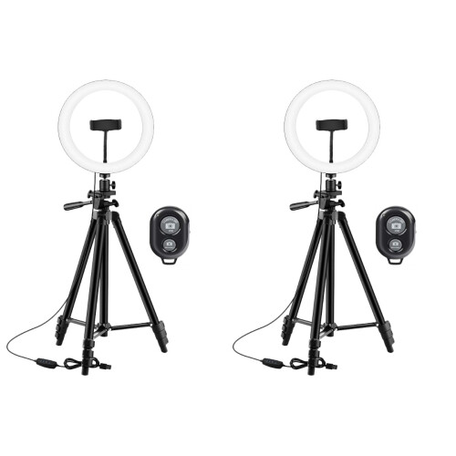 2 Set Luce Anulare con Treppiede e Telecomando 1