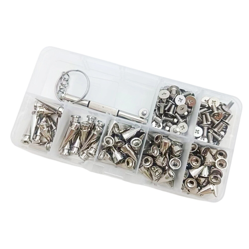 201Pcs Metal Punk Warhead Screw Rivets Studs Crafts Leather Belt 7755000228550