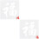 2 Pezzi Fu Word Stencil Per Pittura Su Muro Capodanno 6