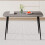 Living And Home 130cm Modern Dining Table with MDF Tabletop & Metal Legs 2