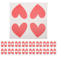 40 Pezzi Tossette A Cuore Stampate Per Tovaglioli