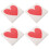 40 Pezzi Tossette A Cuore Stampate Per Tovaglioli 6