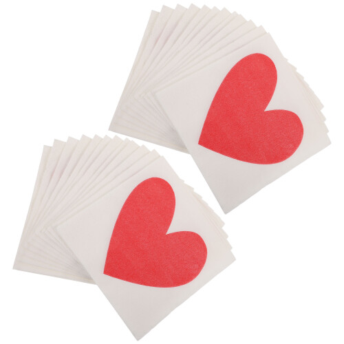 40 Pezzi Tossette A Cuore Stampate Per Tovaglioli 2